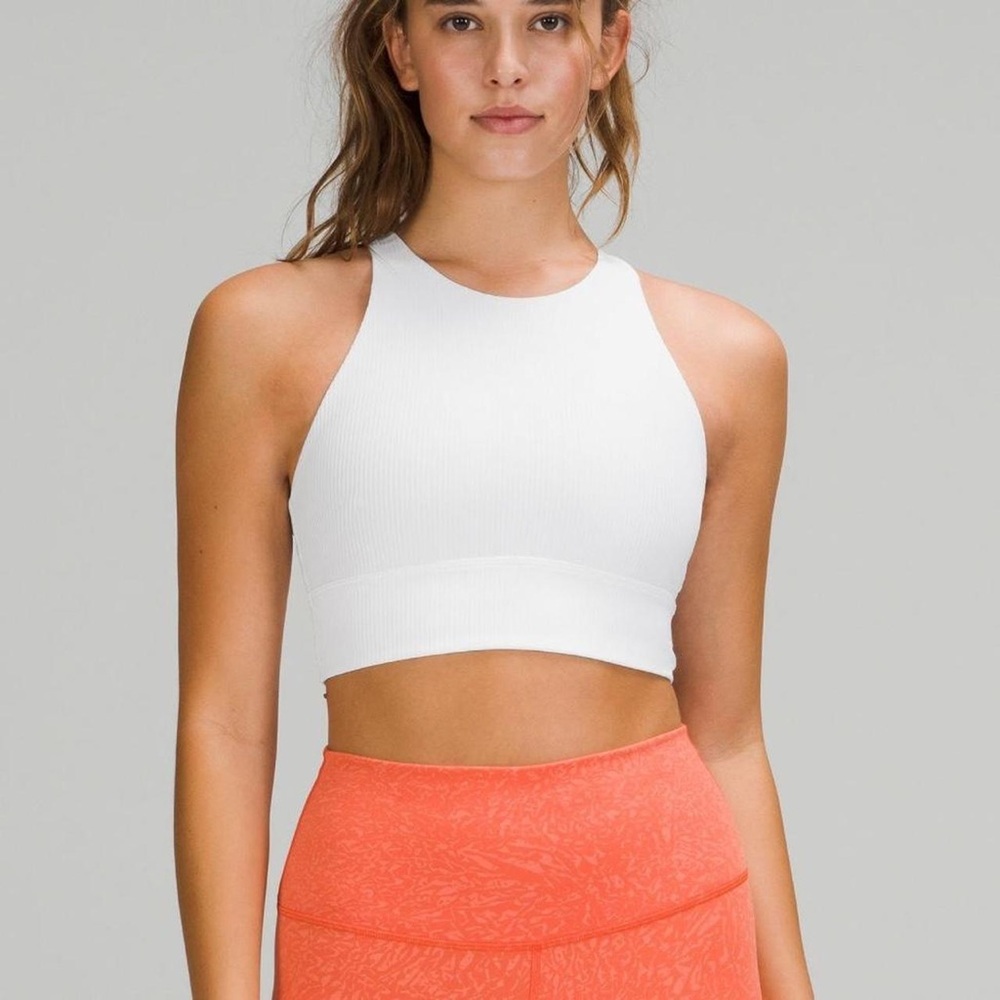 Lululemon Athletica White sports bra Crop Top